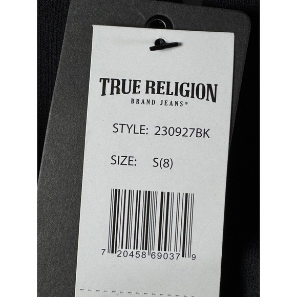 NWT True Religion Black Zip-Up Hoodie / Size S (8) / Sku0130 - Picture 10 of 11